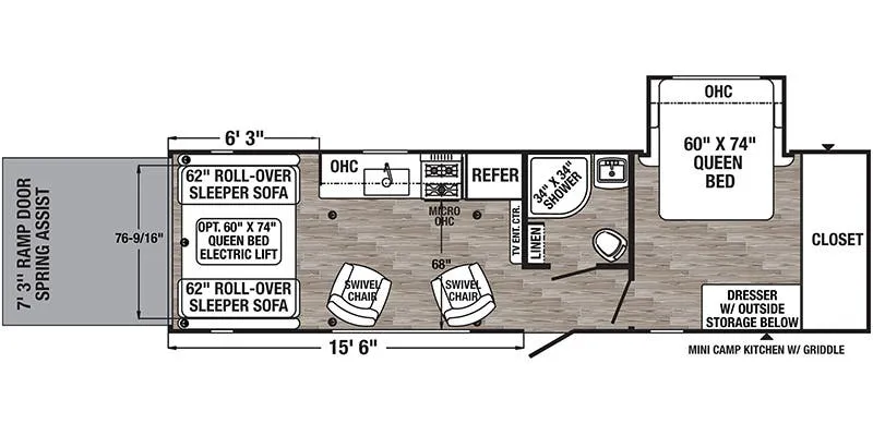 Palomino Puma XLE Lite 27TSB floor plan