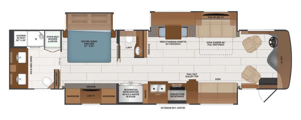 Fleetwood Discovery 38W floor plan