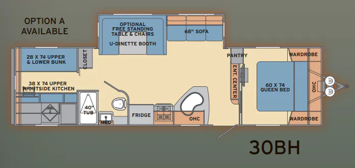 Shasta Revere 30BH floor plan