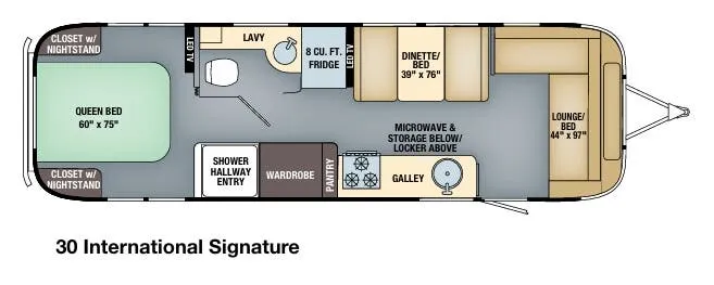 Airstream International 30 floor plan