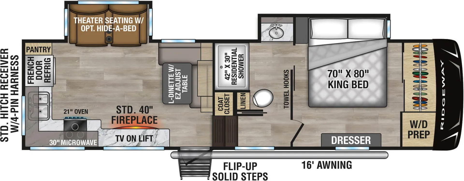 K-Z Ridgeway 27RK floor plan