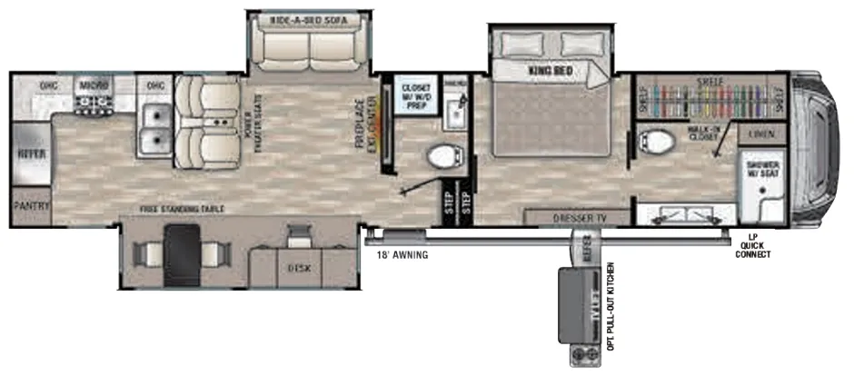 2021 Forest River Cedar Creek 388RK - Floor plan