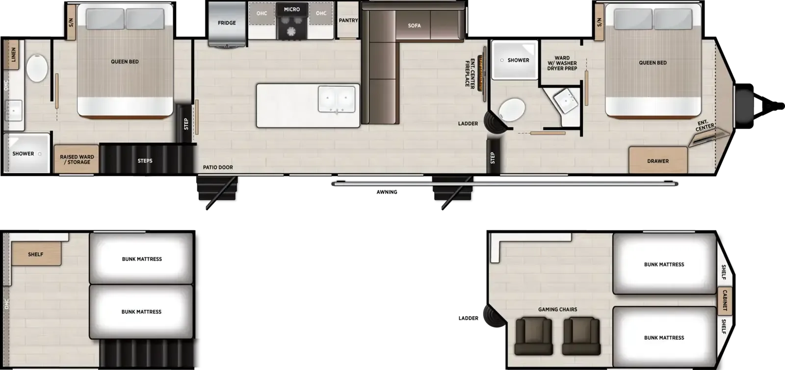 Forest River Wildwood Lodge 40ZZZ floor plan