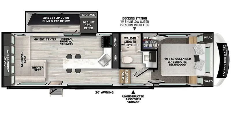 Forest River Impression 238RLVIEW floor plan
