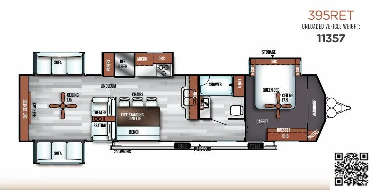 2018 Forest River Salem Villa Estate 395RET — Floor plan