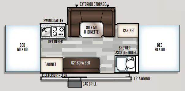 Forest River Flagstaff Classic 627D floor plan