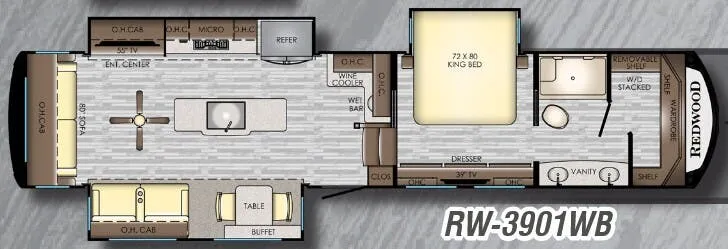 CrossRoads Redwood 3901WB floor plan