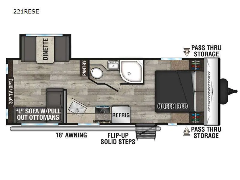 2023 K-Z Sportsmen SE 221RESE - Floor plan