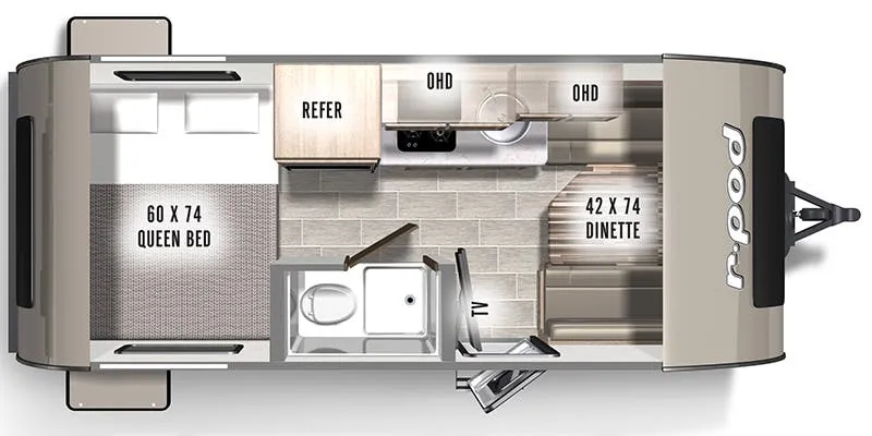 2022 Forest River R-Pod RP-171 - Floor plan