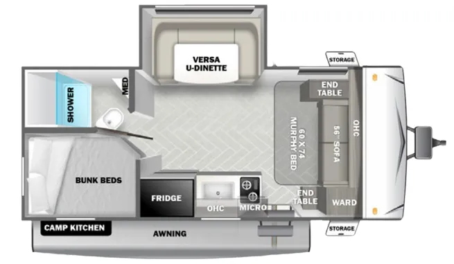 Forest River Wildwood 178BHSK floor plan