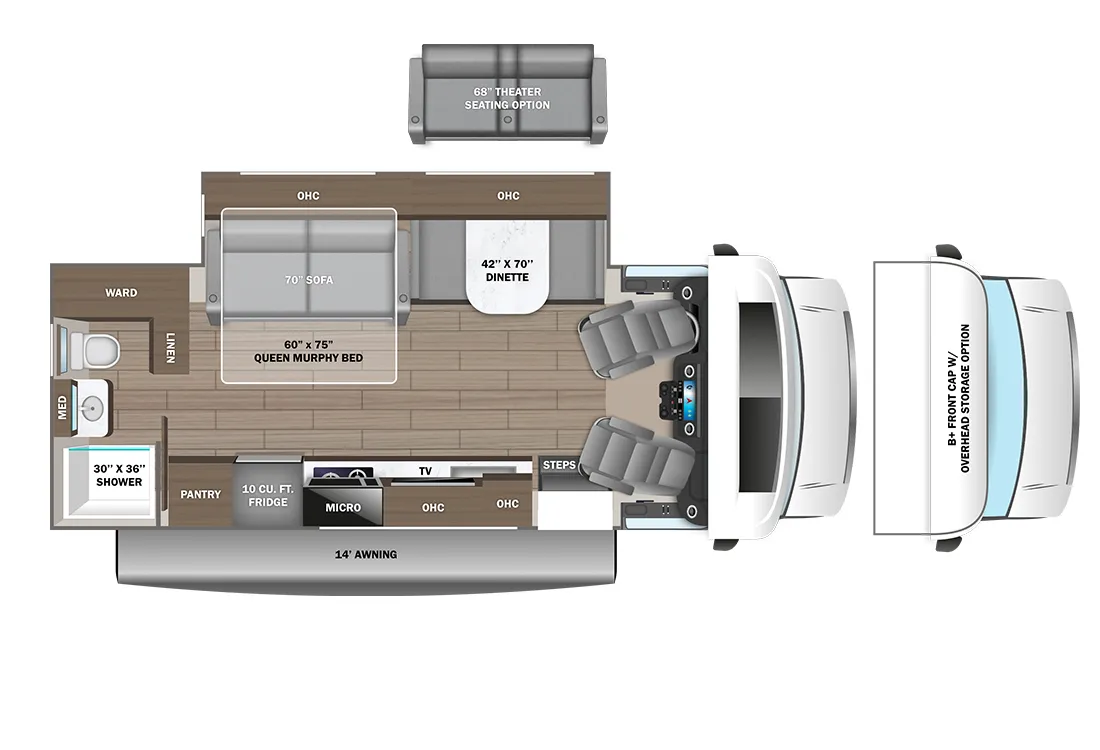 2026 Entegra Coach Qwest 25R - Floor plan