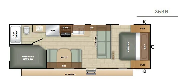 Starcraft Avalon 26BH floor plan