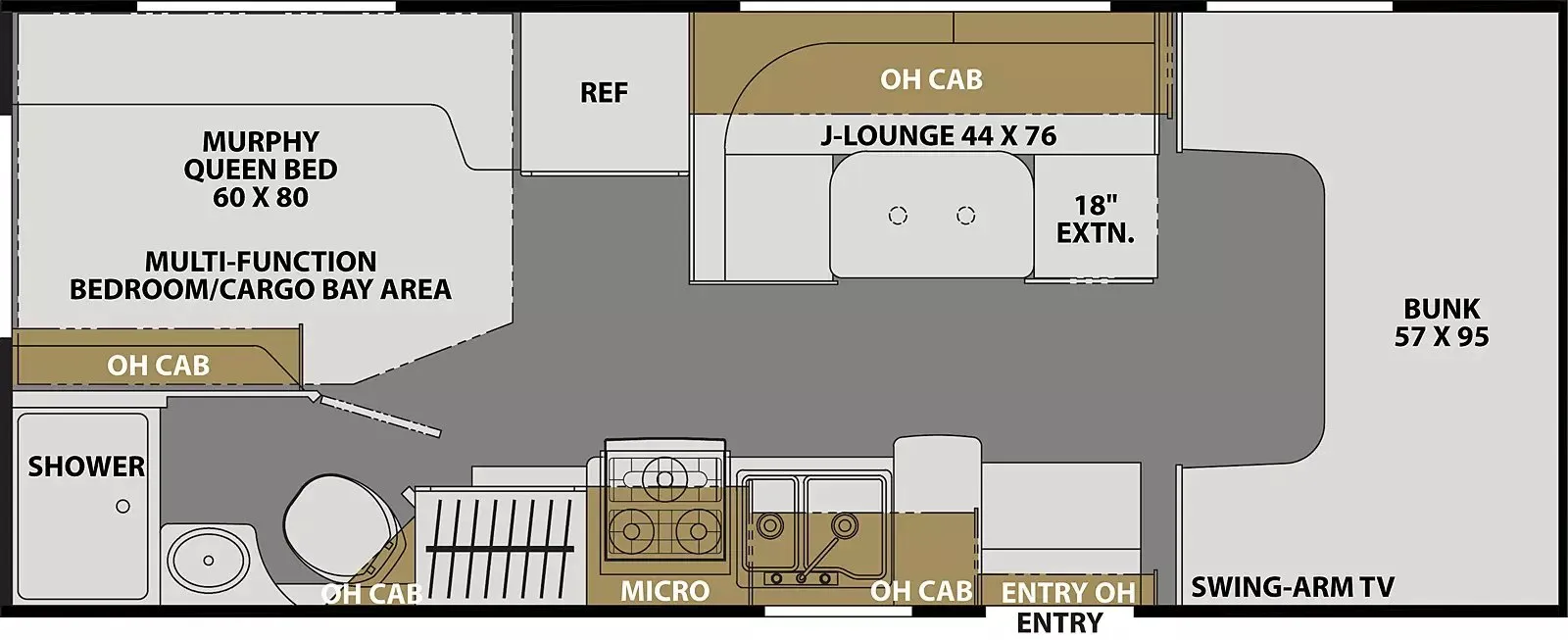 2025 Coachmen Freelander 22XG - Ford 350 - Floor plan