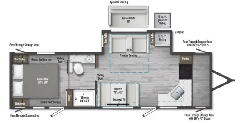 2024 Winnebago Access 28FK - Floor plan
