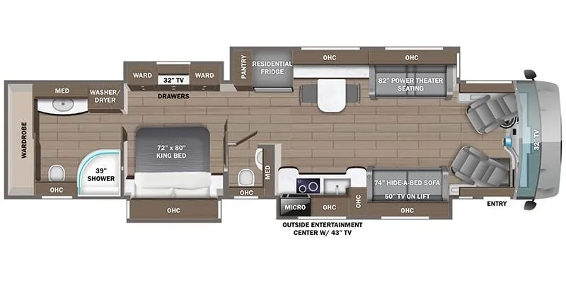 Entegra Coach Aspire 44W floor plan