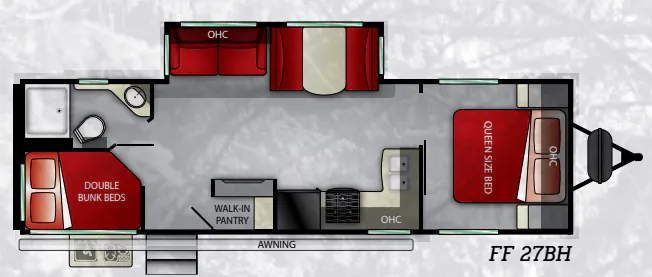 Cruiser RV Fun Finder 27 BH floor plan