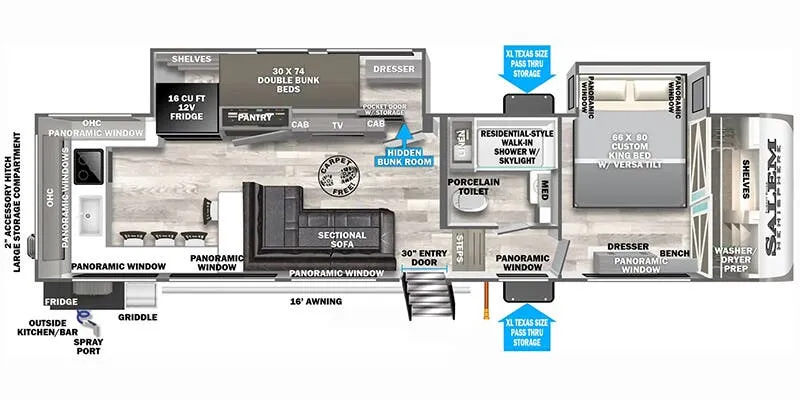 2024 Forest River Wildwood Heritage Glen 320VIEW floor plan