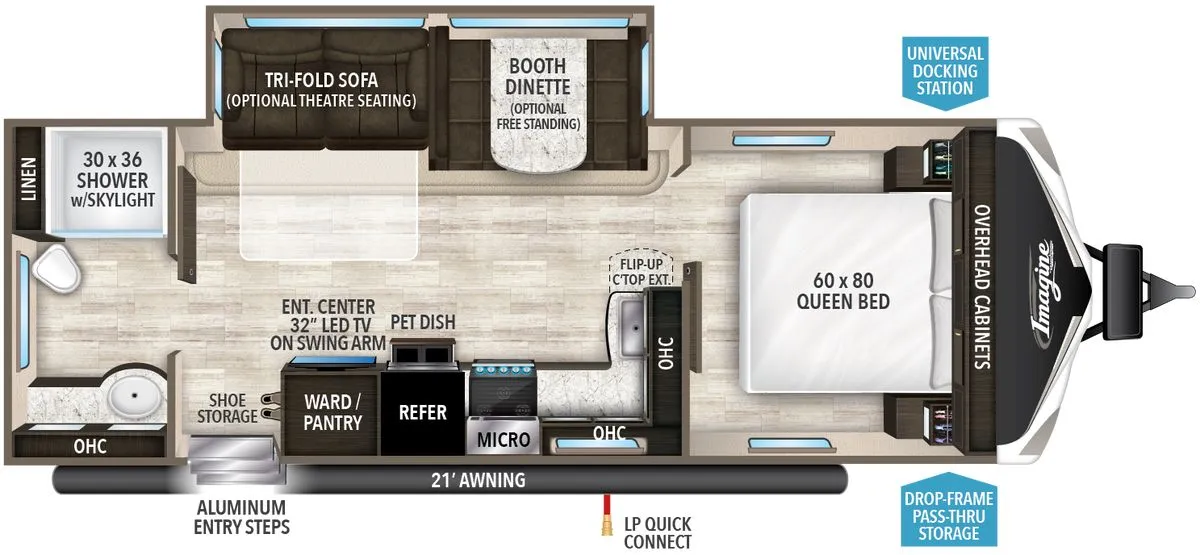 2019 Grand Design Imagine 2600RB - Floor plan