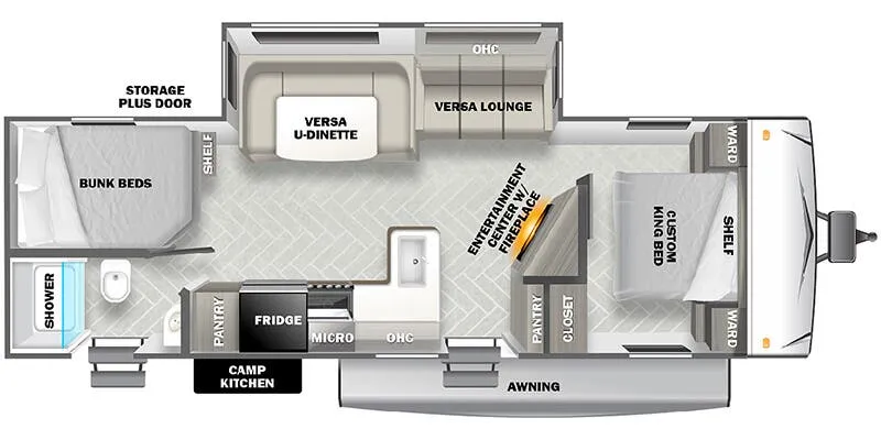 Forest River Wildwood Southwest 26DBUD floor plan
