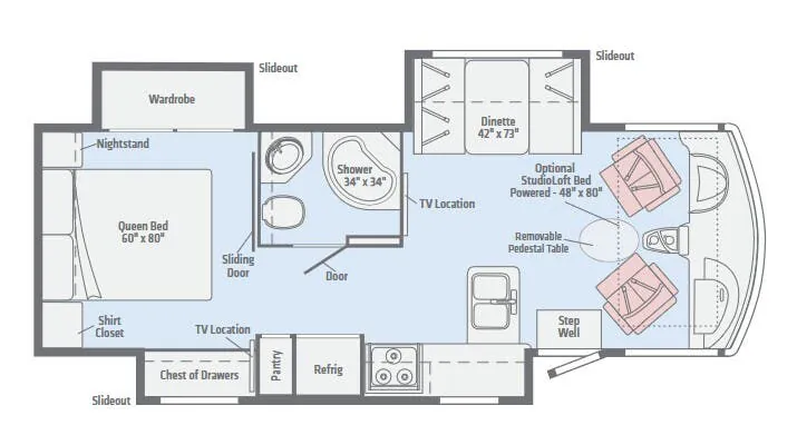 Winnebago Adventurer 27N floor plan