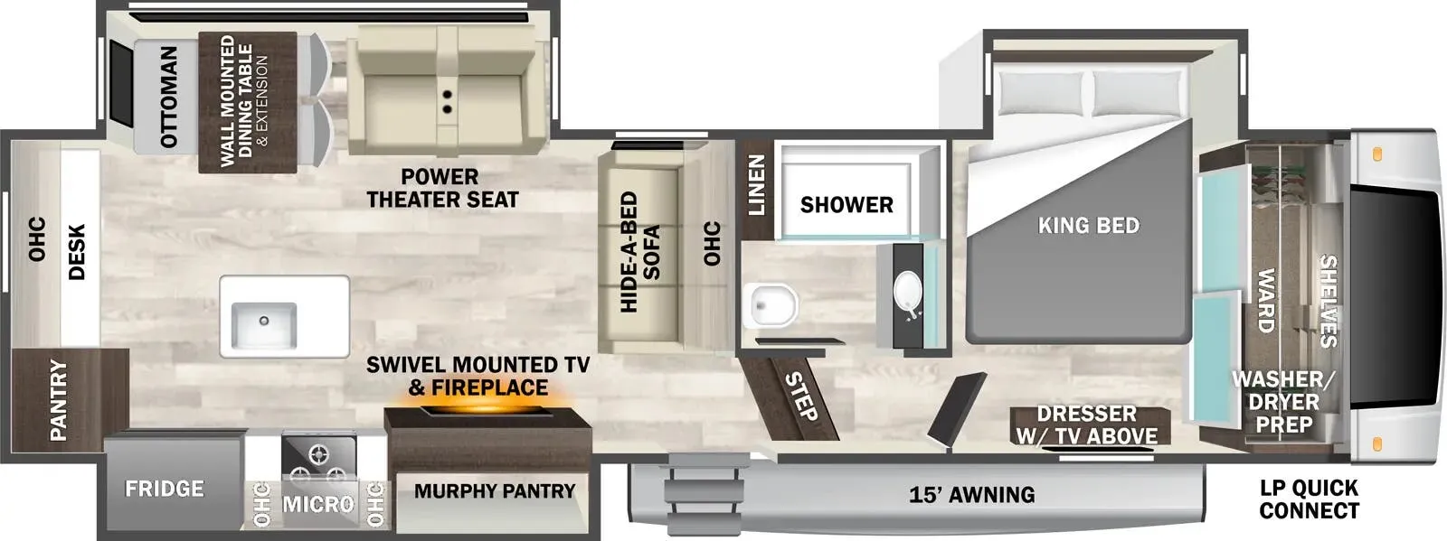 Forest River Cedar Creek Experience 31RD floor plan