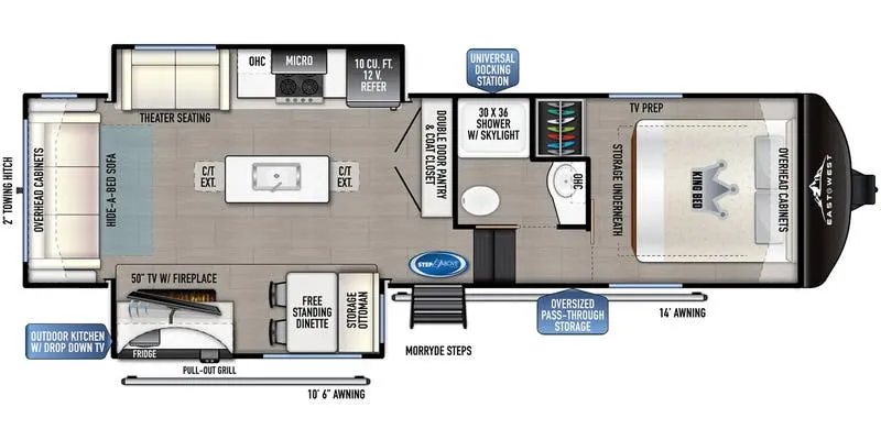 East to West Tandara 28RL-OK floor plan