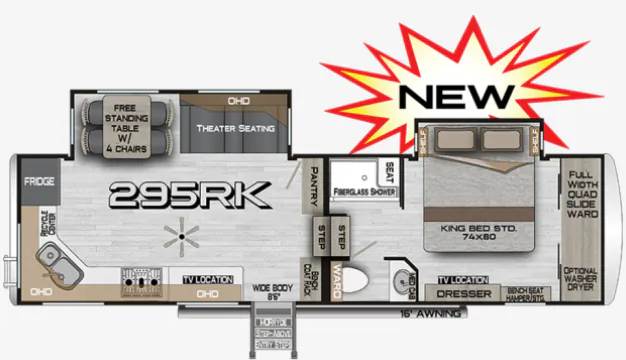 Northwood Arctic Fox NXT 295RK floor plan