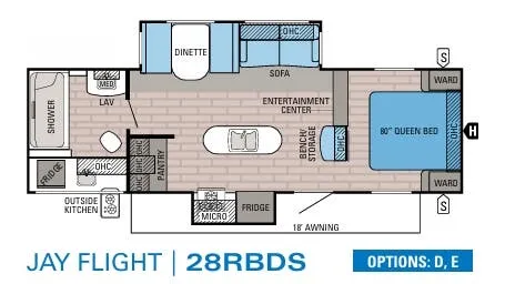Jayco Jay Flight 28RBDS floor plan
