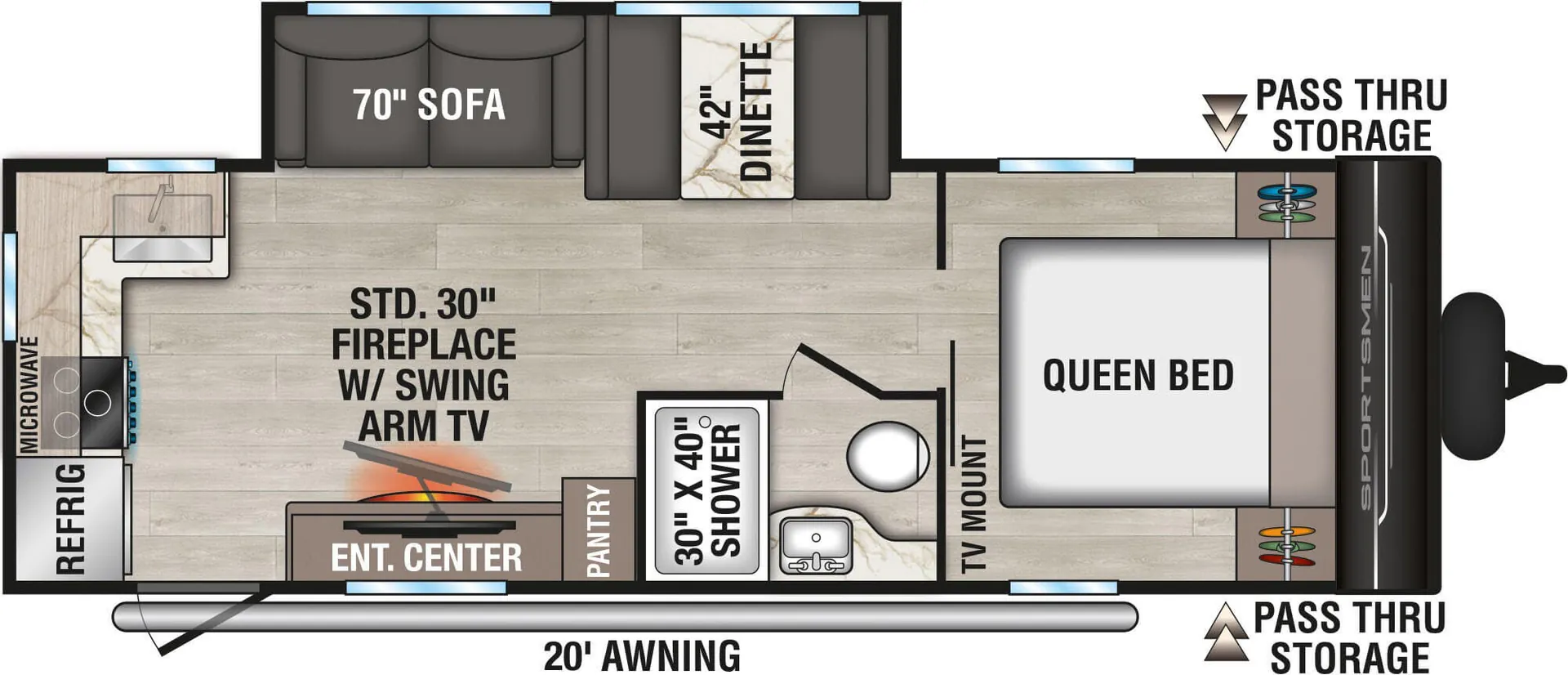 K-Z Sportsmen 241RK floor plan