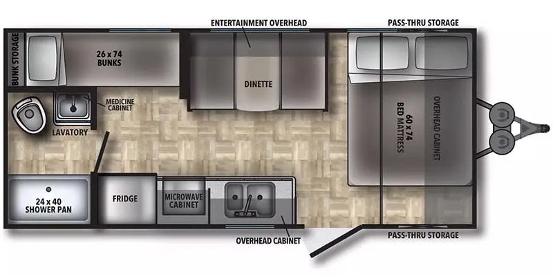 Shasta Shasta 18BH floor plan