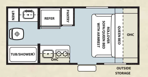 Forest River Cherokee Wolf Pup 16B floor plan