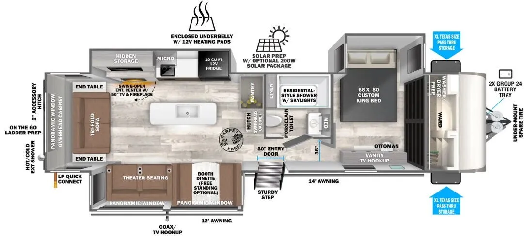 2024 Forest River Salem Hemisphere 308RL - Floor plan