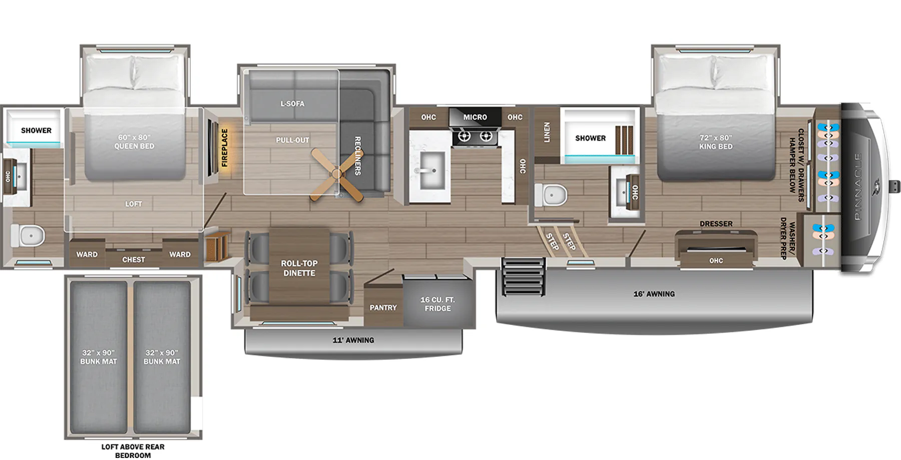 Jayco Pinnacle 39DSDB floor plan