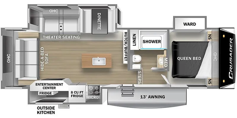 Prime Time Crusader Lite 29RS floor plan