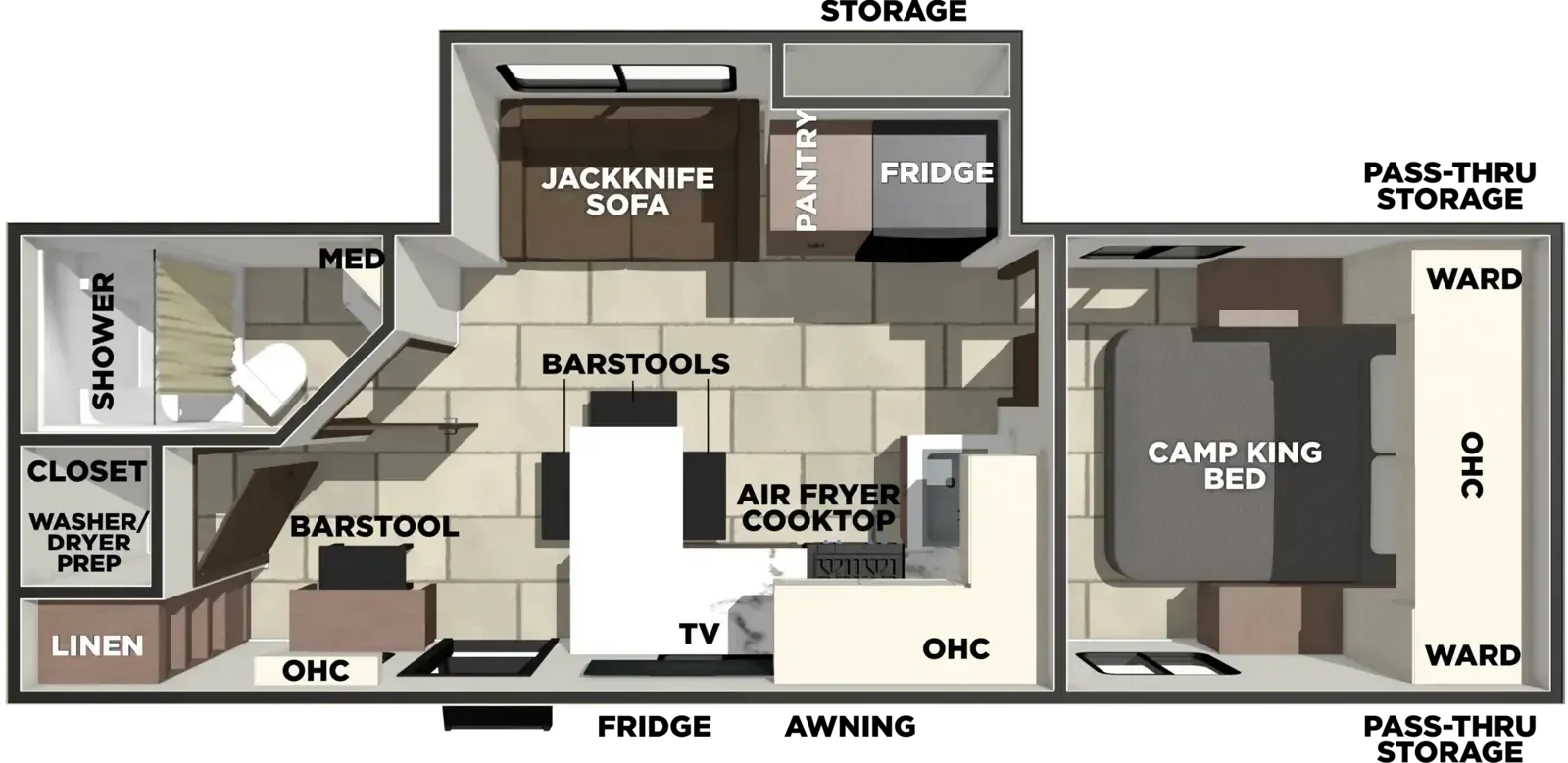 Forest River Tracer 255DS floor plan