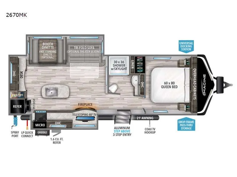 2022 Grand Design Imagine 2670MK floor plan