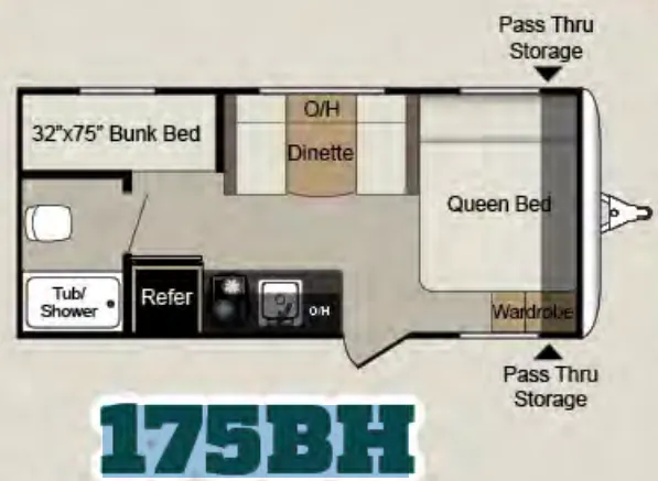 Keystone Passport Express 175BH floor plan