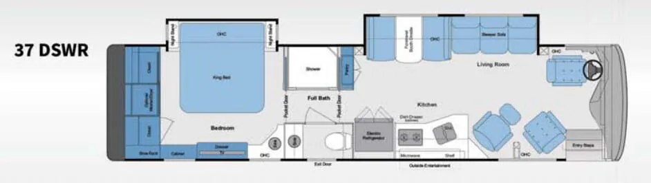 Foretravel IC-37 37 DSWR floor plan