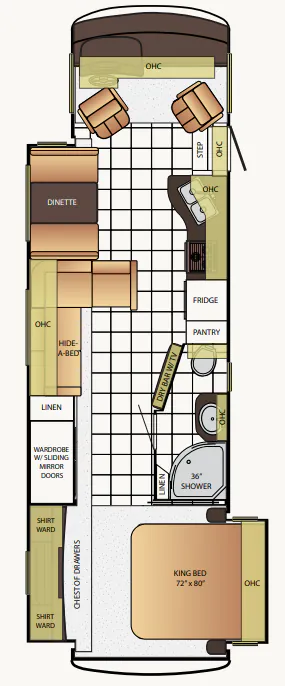 Newmar Bay Star 3401 floor plan