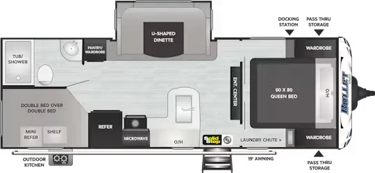 Keystone Bullet Premium 243BHS floor plan