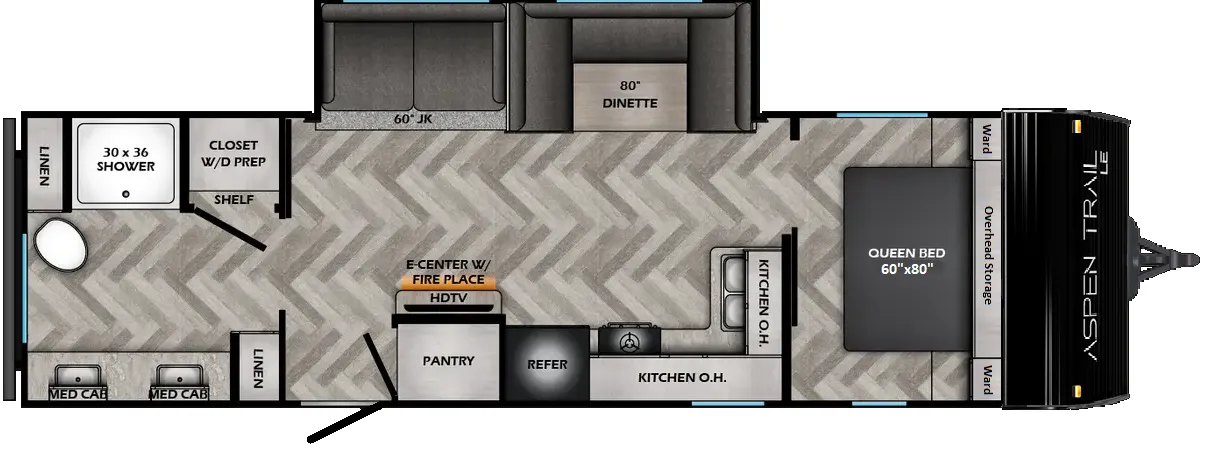 2026 Dutchmen Aspen Trail 28RB - Floor plan