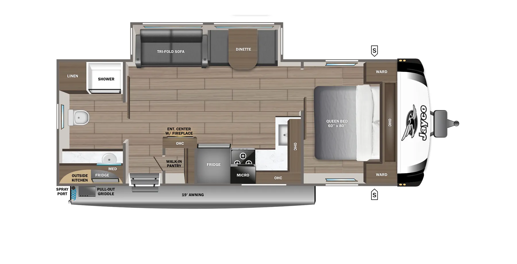 2027 Jayco Jay Feather 25RB - Floor plan