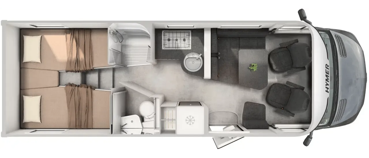 Hymer B-ML T BlackLine 780 floor plan