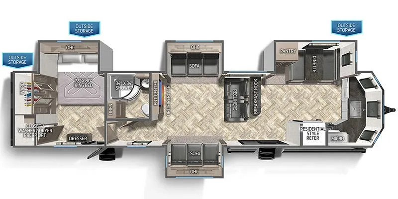 Palomino Puma 39FKL floor plan