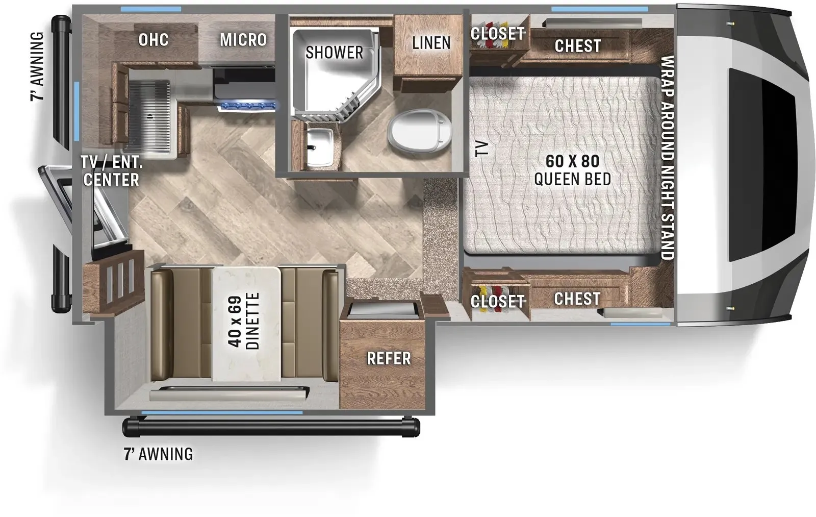 Palomino Backpack Truck Camper HS-3210 floor plan