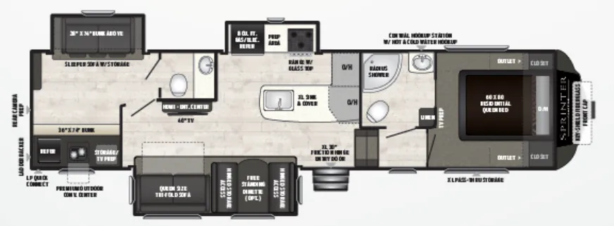 Keystone Sprinter Campfire 32FWBH exterior