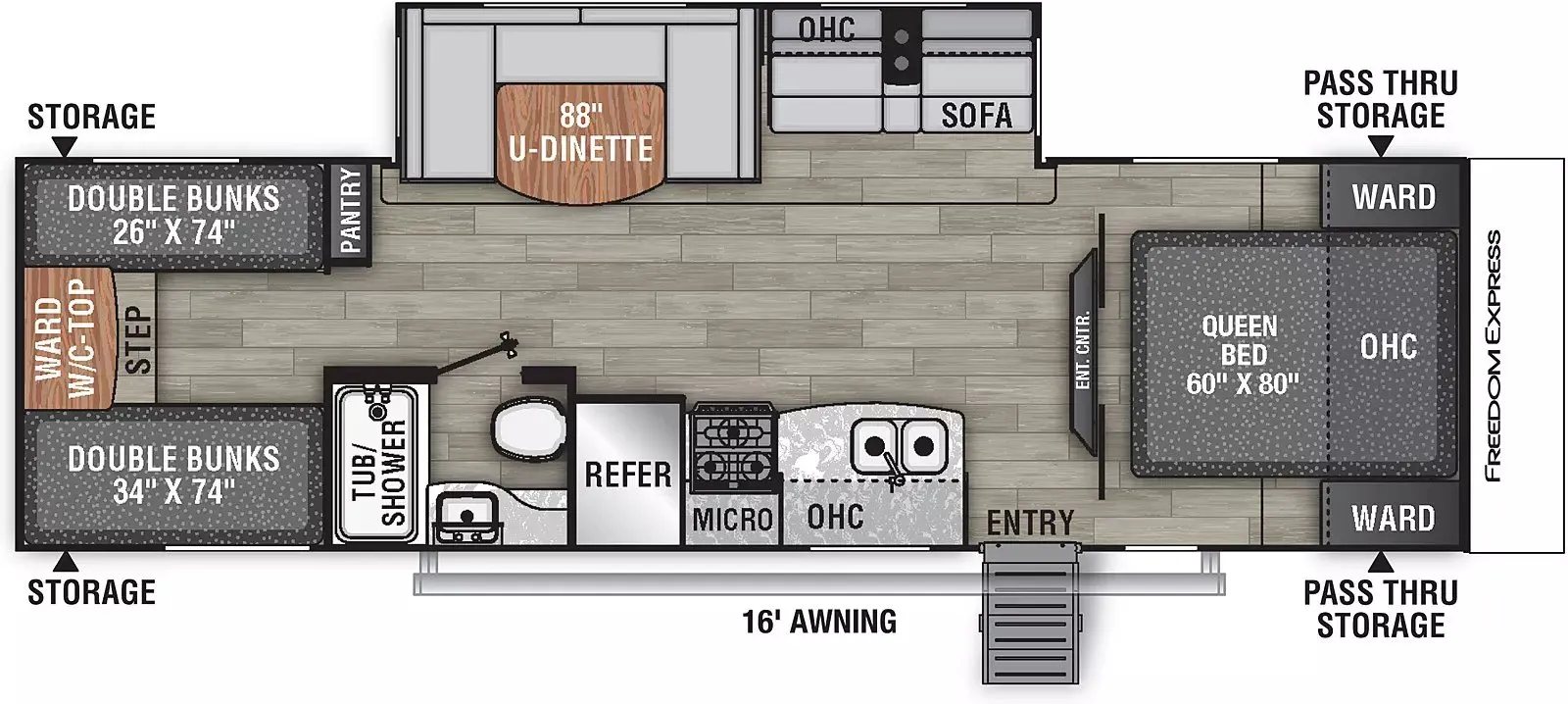 2020 Coachmen Freedom Express 29SE - Floor plan