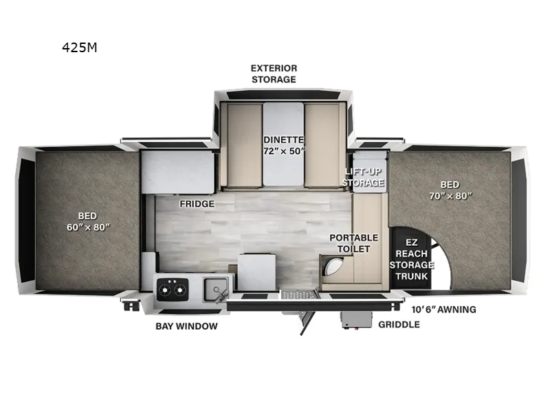 2024 Forest River Flagstaff MAC Series 425M floor plan