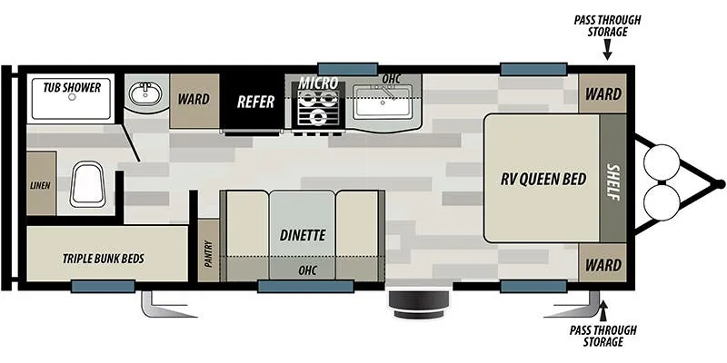 Forest River EVO T2250 floor plan