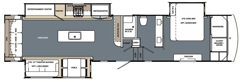 Forest River Cardinal Limited 3600DVLE floor plan
